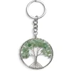 Porte clé avec médaillon arbre de vie et pierres colorées - 3 coloris