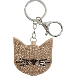 Porte clé chat strass