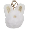 Porte clé design lapin blanc