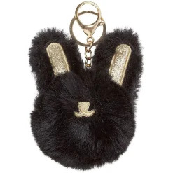 Porte clé design lapin noir