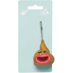 Porte clé forme crotte joyeuse marron