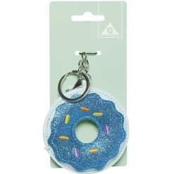 Porte clé forme donut pailleté