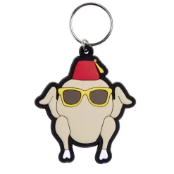 Porte clé Friends dinde caoutchouc beige