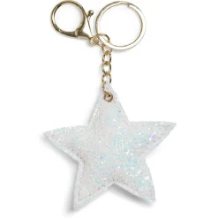 Porte clé pailleté étoile ou coeur