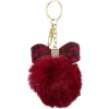 Porte clé pompon et noeud