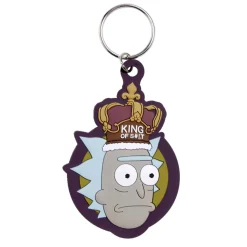 Porte clé Rick et Morty caoutchouc marron