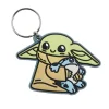 Porte clé Star Wars baby yoda caoutchouc vert