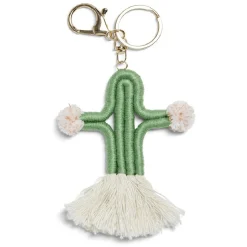 Porte clé tissé cactus ou arc-en-ciel