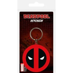 Porte clé tête Deadpool noir et rouge H8cm