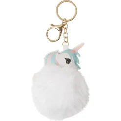 Porte clés Licorne en boule de peluche