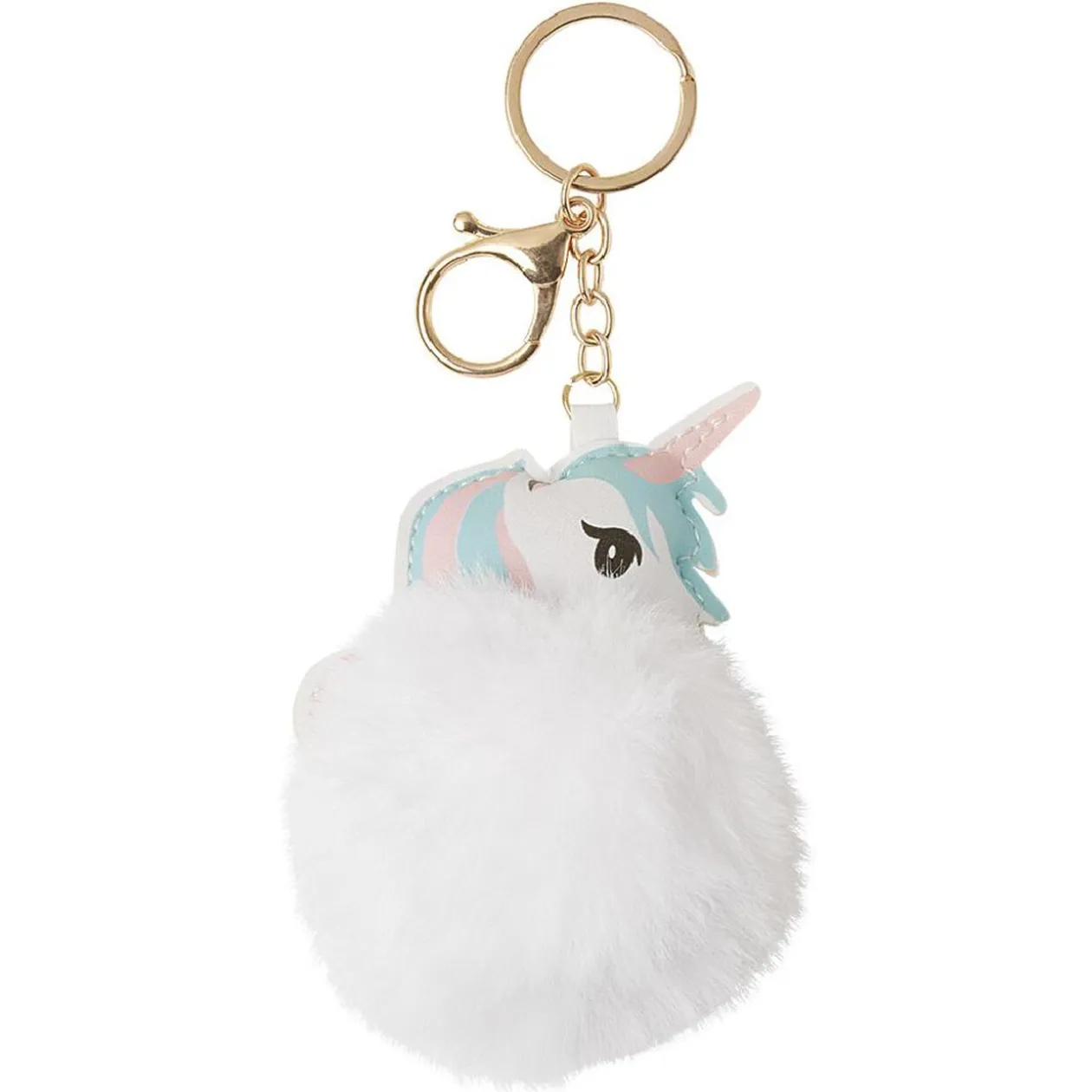 Porte clés Licorne en boule de peluche