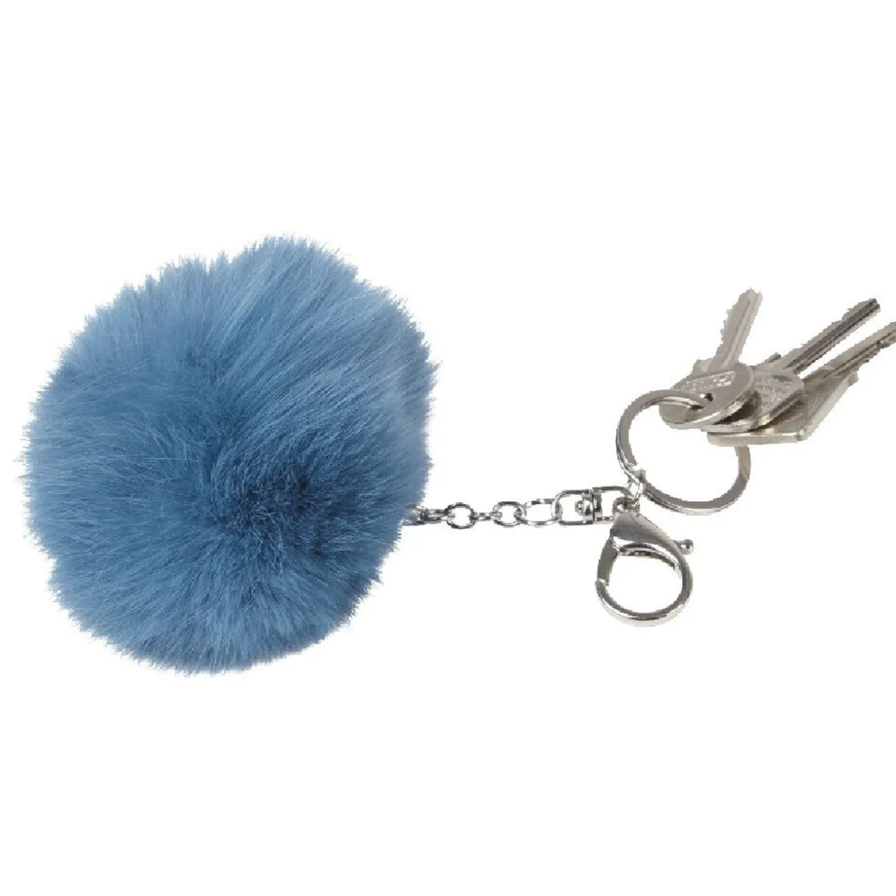 Porte clés pompon coloré