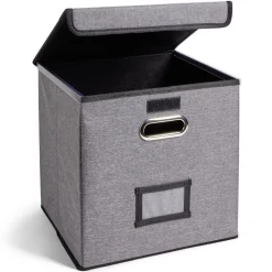 Porte document Box Cube textile 31x29x31cm