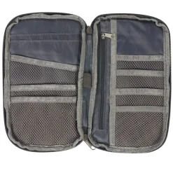 Porte document de voyage rectangulaire gris