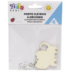 Porte-clé en bois à personnaliser 4 modèles