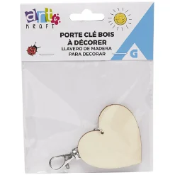 Porte-clé en bois à personnaliser 4 modèles