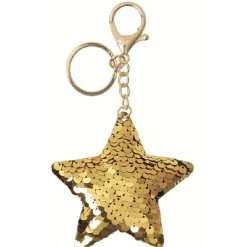 Porte-clé en forme d'étoile sequin