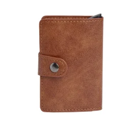 Portefeuille noir polyuréthane avec boitier RFID