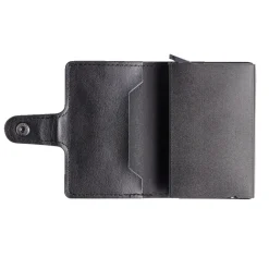 Portefeuille noir polyuréthane avec boitier RFID