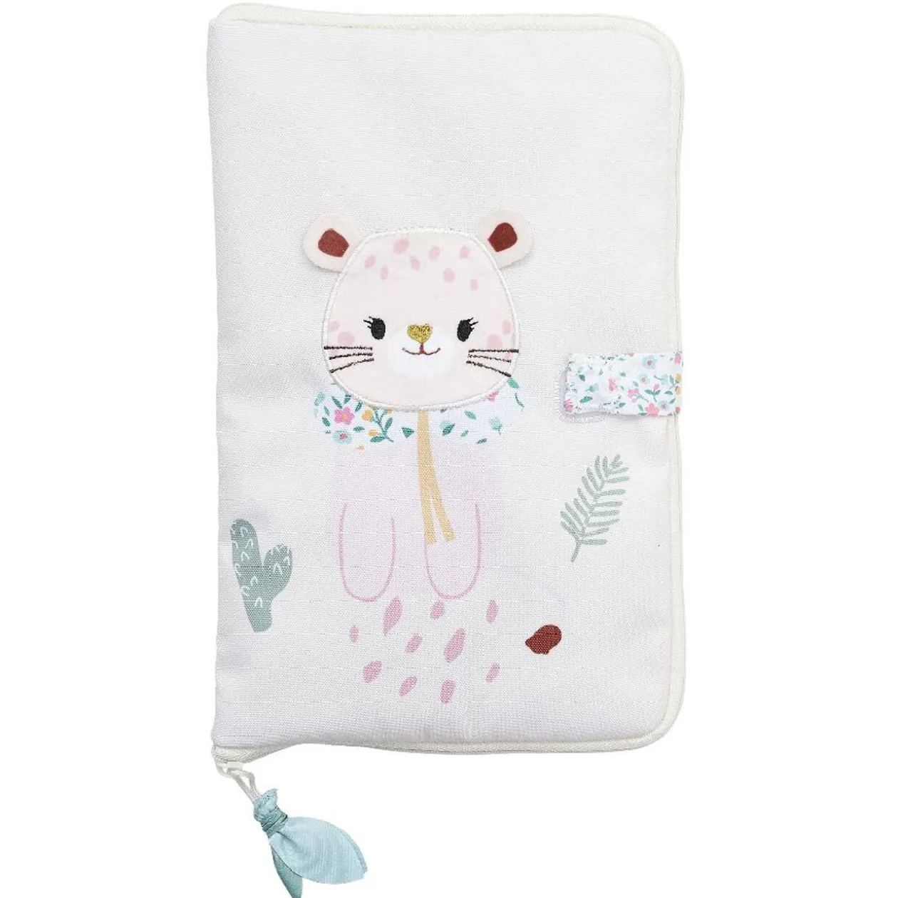 Protège carnet de santé motif guépard 26x17.5 cm