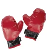 Punching ball et gants rouge et noir