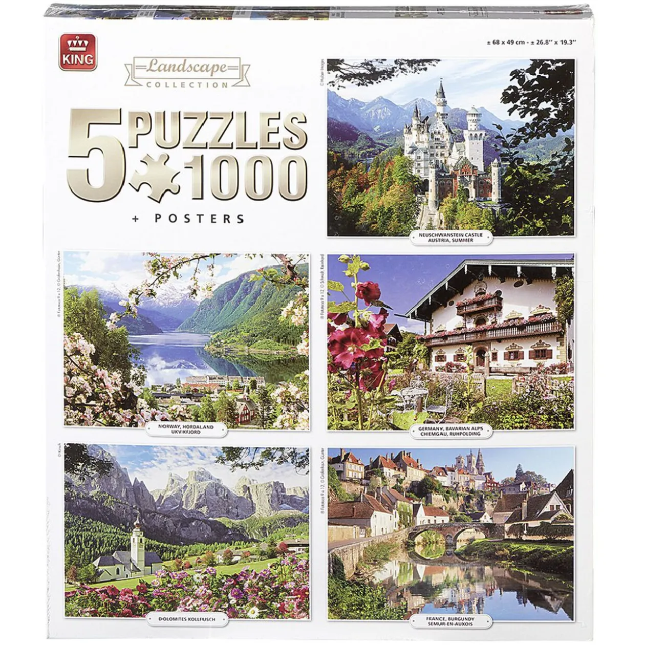 Puzzle paysage 1000 pièces x 5