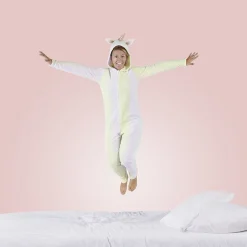 Pyjama combinaison licorne jaune et blanc Taille XS