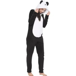 Pyjama combinaison panda noir blanc femme Taille L