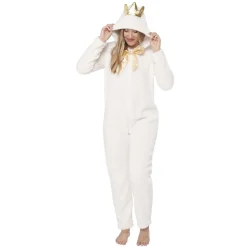 Pyjama combinaison princesse blanc doré femme Taille XS