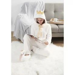 Pyjama combinaison princesse blanc doré femme Taille M