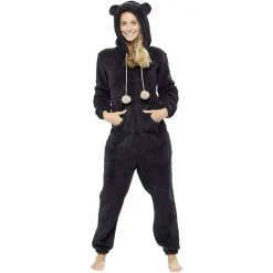 Pyjama panda noir et rose taille S