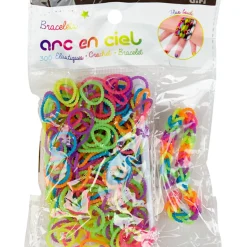 Recharge élastiques bracelet Arc en ciel Fluo boule