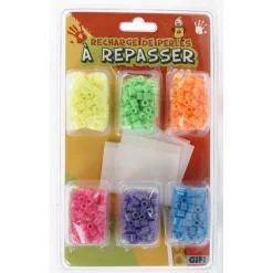 Recharge perles à repasser 6 couleurs - 600 perles