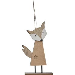 Renard en bois à suspendre