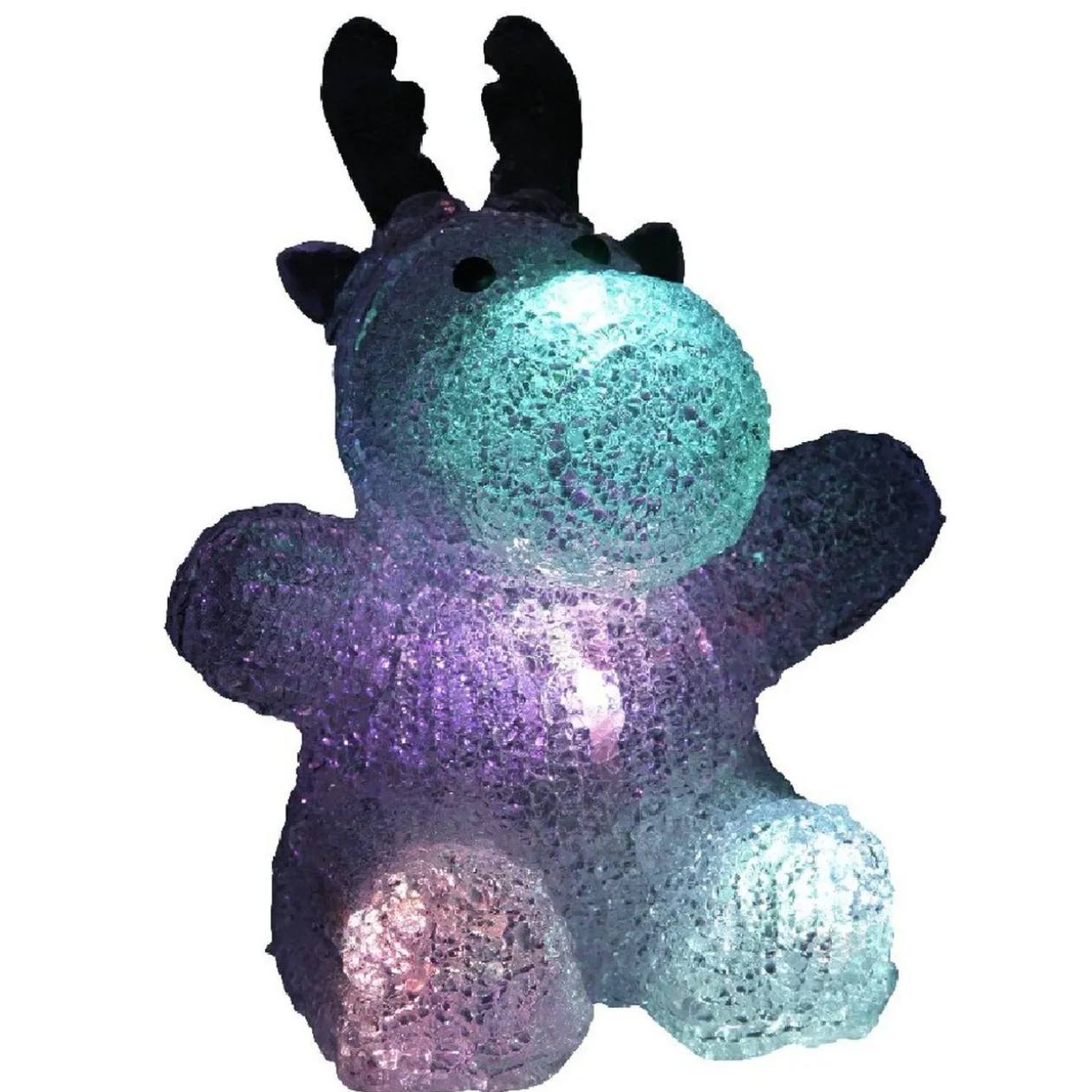 Renne lumineux multicolore h. 17 cm