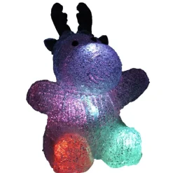 Renne lumineux multicolore h. 17 cm