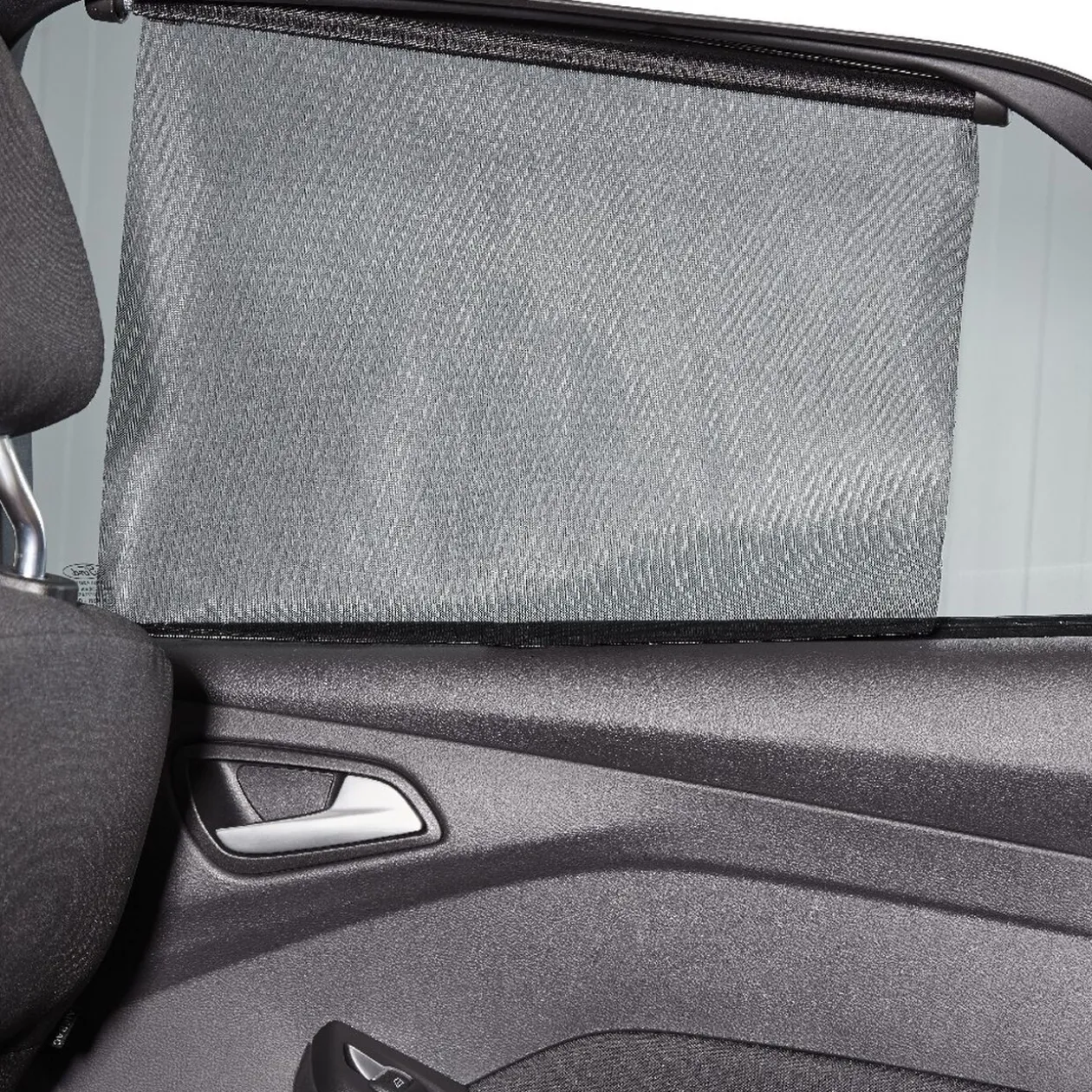 Rideau pare soleil enrouleur latéral noir x2