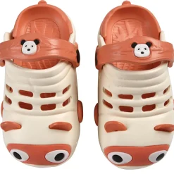 Sabot enfant panda beige et rouge Pointure 25 à 29