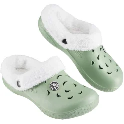 Sabot Hipps fourré blanc et vert uni 38/39