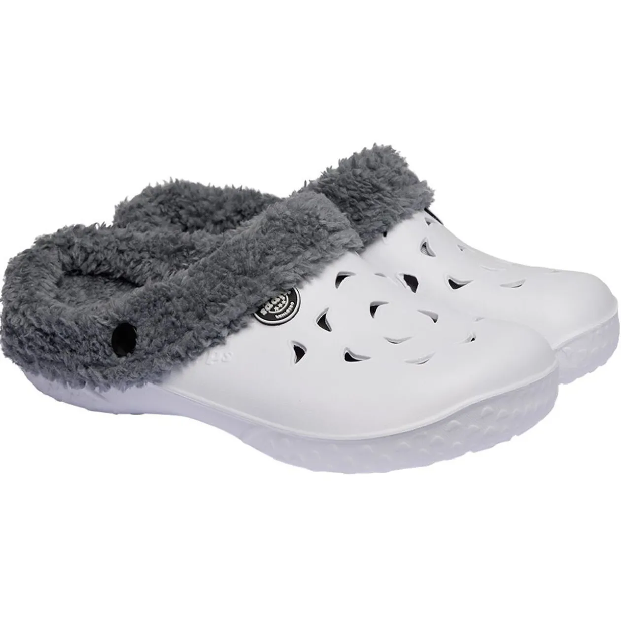 Sabot Hipps fourré femme hiver blanc gris 36/37