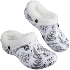 Sabot Hipps fourré imprimé nature blanc et noir 38/39