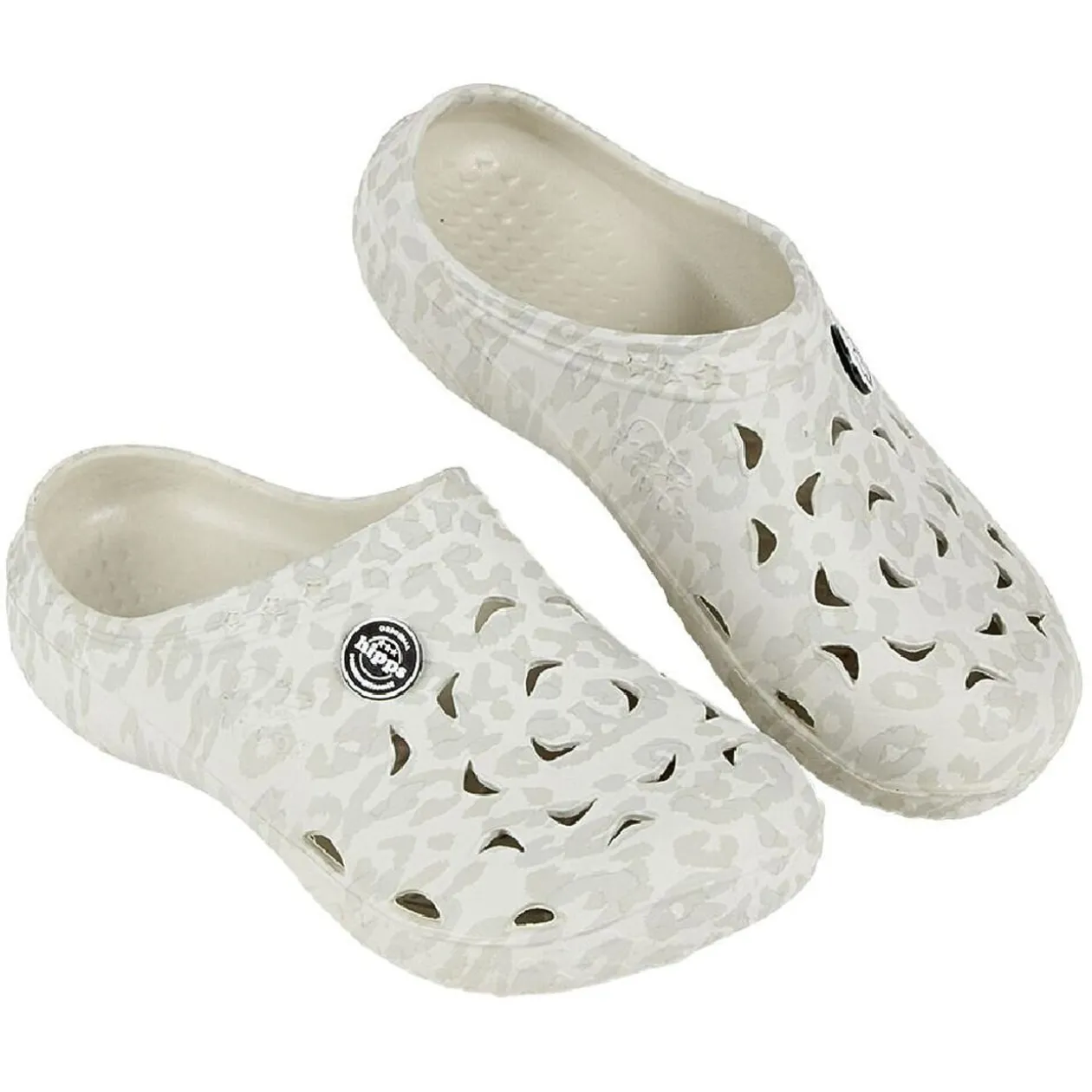 Sabot Hipps motif léopard blanc 38/39