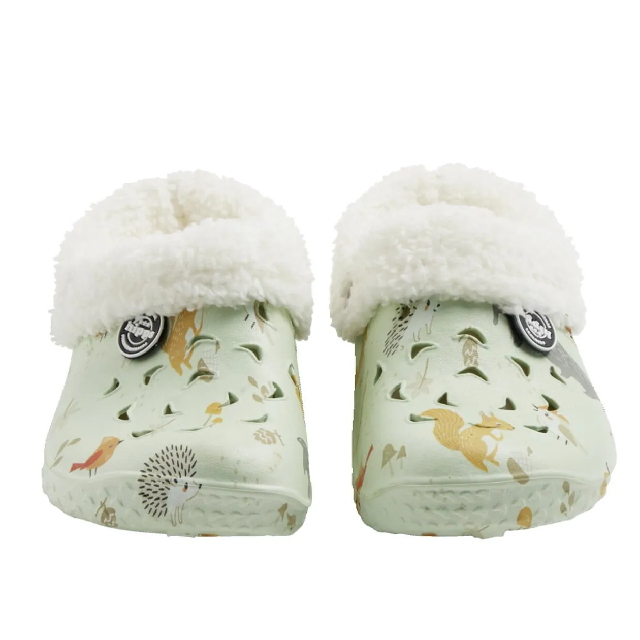 Sabots enfant Hipps fourrés bleu ciel motifs animaux T24/25