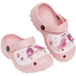 Sabots Enfant plastique rose motif oiseau T24/29