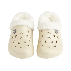 Sabots femme Hipps fourrés blanc crème T38/39