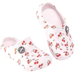 Sabots Hipps Enfant plastique rose motif cerise T28/29