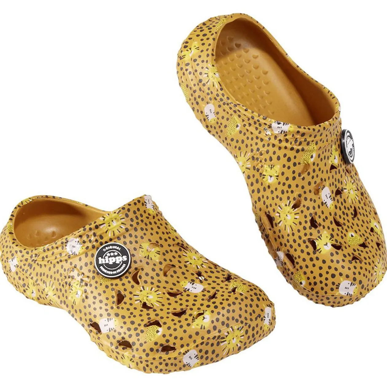 Sabots Hipps Enfant plastique marron motif lion T24/25