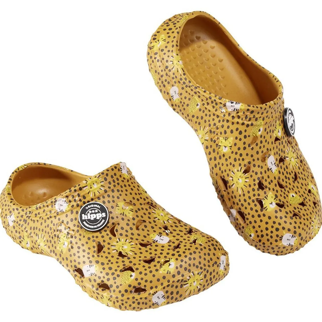 Sabots Hipps Enfant plastique marron motif lion T26/27