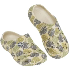 Sabots Hipps Junior plastique vert imprimé feuille monstera T32/33