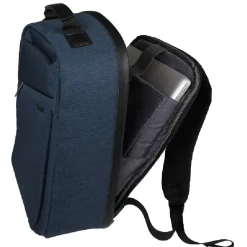 Sac à dos antivol avec port USB intégré uni bleu